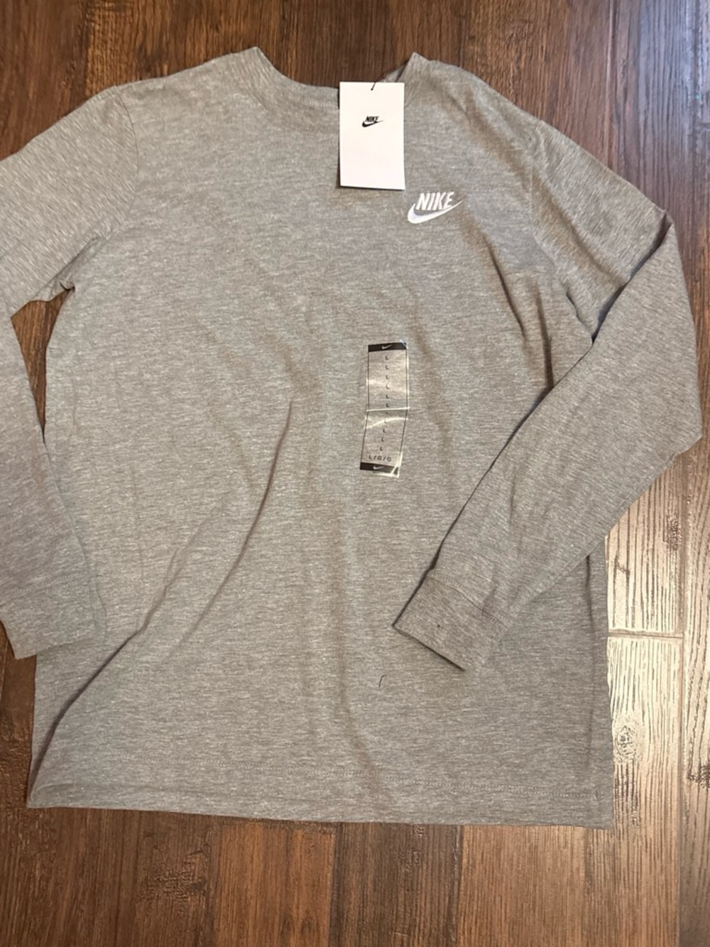 Nike Gray Crewneck Sweatshirt with White Embroidered Swoosh